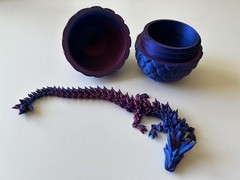3D Printed Dragon Egg Full Articulated Crystal Dragon Fidget Toy Home Decor Toys