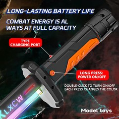 Outdoor Toy Bright Sword Multi-Color Flash LED Light Shine Cosplay Sword Toy