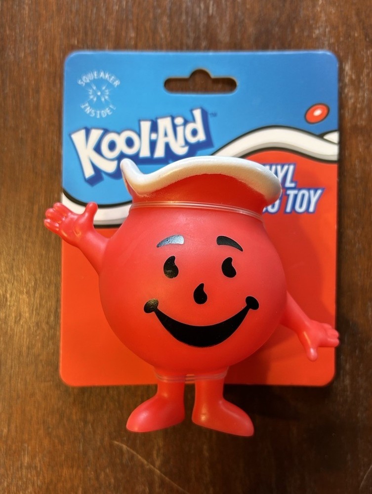 Kool-Aid Man 3.5″ tall figure / Vinyl Dog Toy with Squeaker Plastic Koolaid