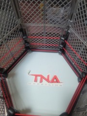 Huge TNA Jakks Six Sided Steel Cage Ring Extremely Rare WWE WWF WCW MATTEL ELITE