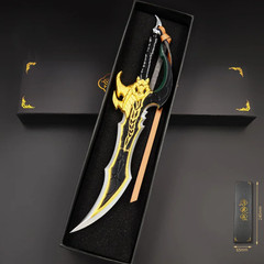 22Cm Solo Leveling Peripherals Knight Killer Fangs Metal Sword Cosplay Anime PVC