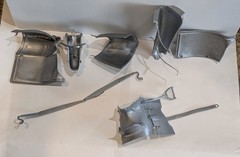 1968 Marx Sir Gordon Gold-Sir Stuart Silver Knight Action Figures & Horse Armor
