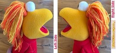 VTG 1985 Fraggle Rock Red 14in Plush Toy Doll Jim Henson Hasbro Softies