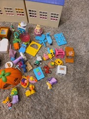 Peppa Pig Toy Lot 3 Houses 30 Figures 40 Accessories