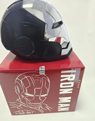 Iron Man Wearable Helmet 1:1 Black Silver LED Eyes Voice Control Cosplay Mask