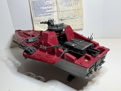 Vintage G.I. JOE ARAH 1985 Cobra Moray Hydrofoil Attack Boat w/ Blueprints CLEAN