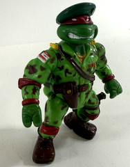 Playmates 1991 Raph The Teen Green Beret 6″ Loose Raphael Action Figure – TMNT