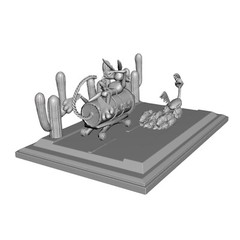 Wile E. Coyote and the Road Runner 3D Printed DIY Model kits
