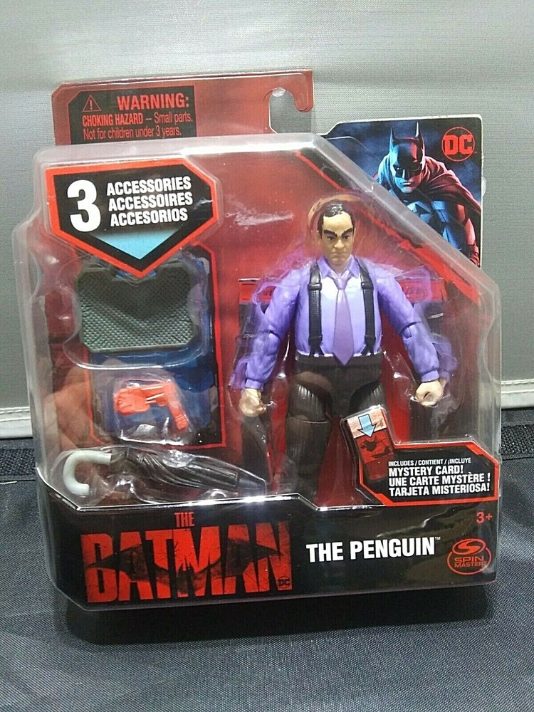 2022 The Batman Movie The Penguin Action Figure 3 Accessories & Mystery Card New