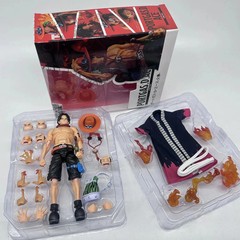 Bandai SHF Portgas D Ace One Piece Action Figure Articulated Toy Gift