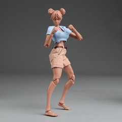 USA Romankey X COWL 1/12 Girl Soldier Figure Black Joint Body 6in Action Model