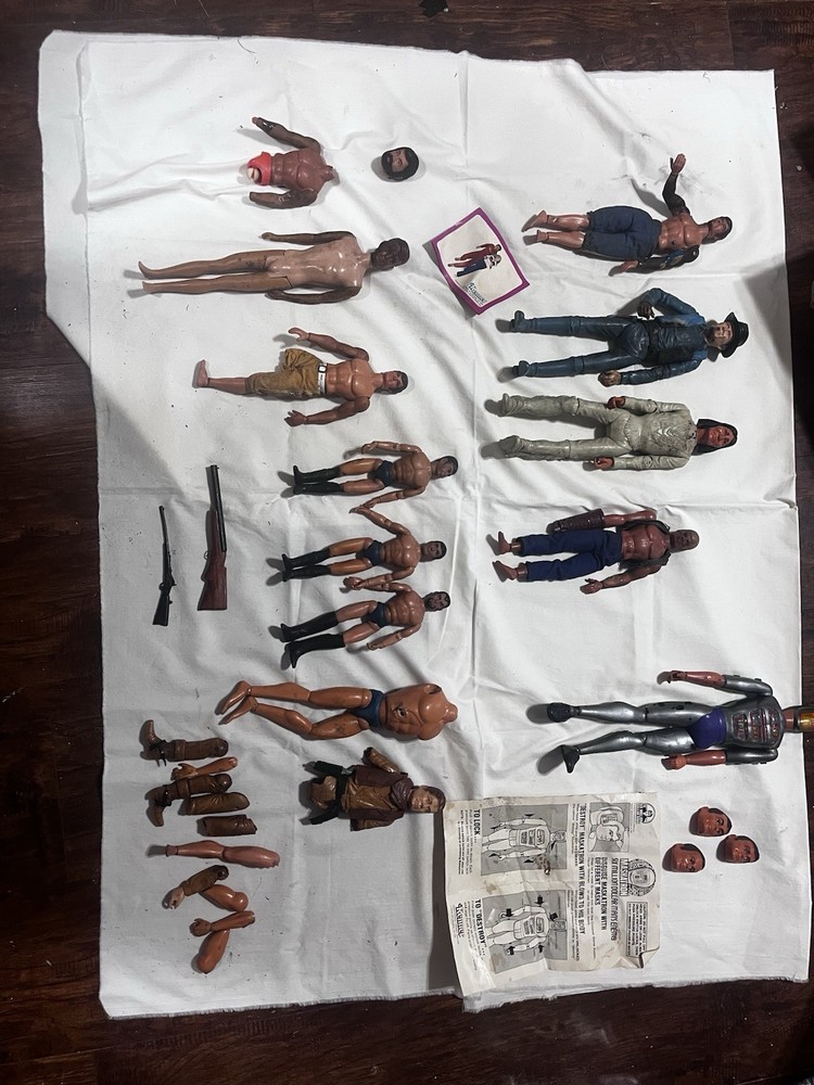 Vintage Action Figure Lot Mego Star Trek Big Jim Wolf Pack GI Joe Maskatron Marx