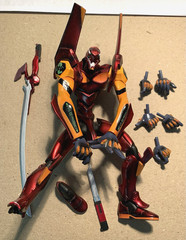 Neon Genesis Evangelion Kaiyodo Figures Lot Of 9 + Accessories AS IS