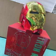 AUTOKING Iron Man MK5 1:1 Helmet Wearable Voice-control Golden Mask Cosplay NEW