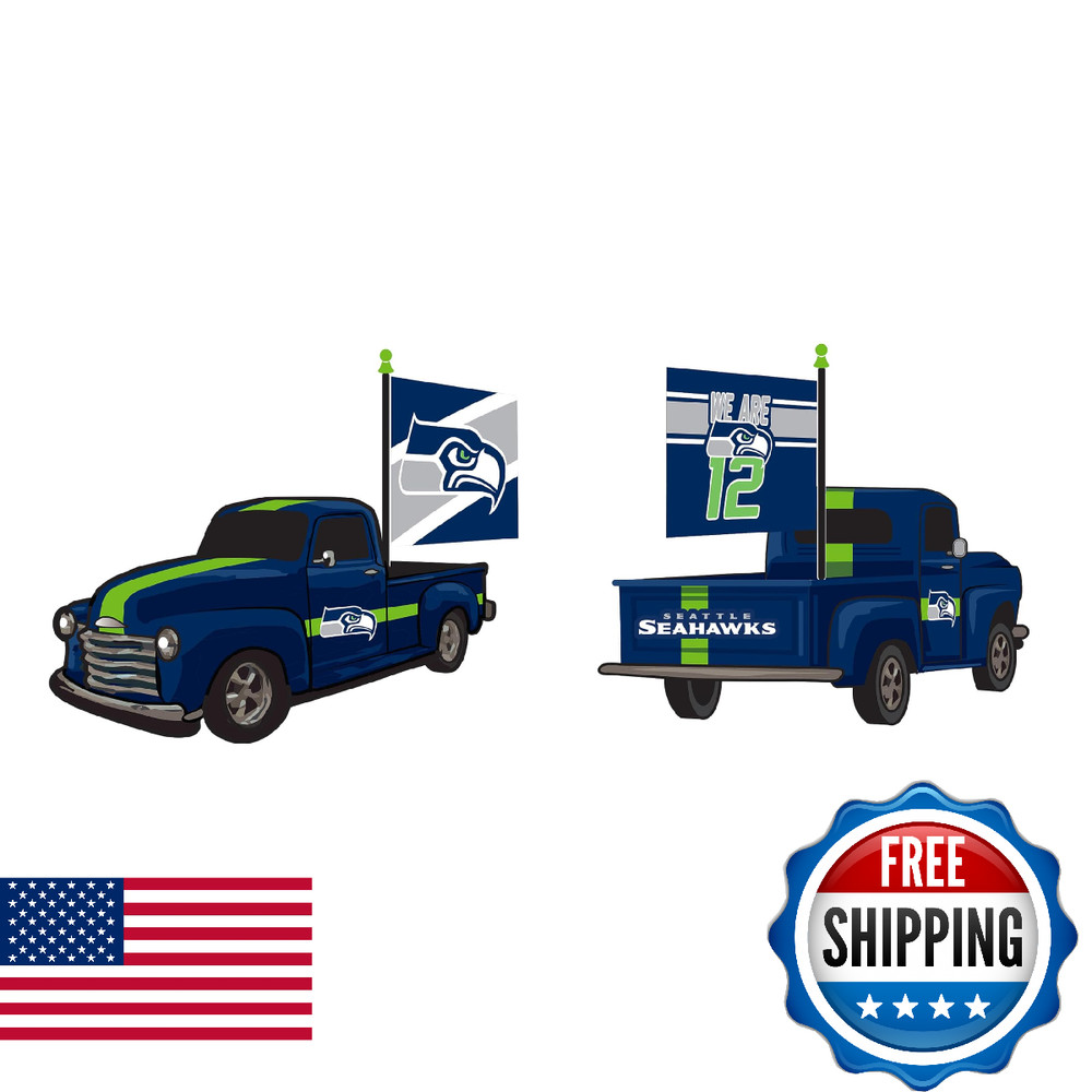 NFL Seattle Seahawks Rally Truck Statue, Outdoor Garden or Indoor Fan Décor, Spo