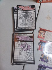 Vintage Transformers Instruction Booklet, Empty Boxes, Spec Card And Misc Lot