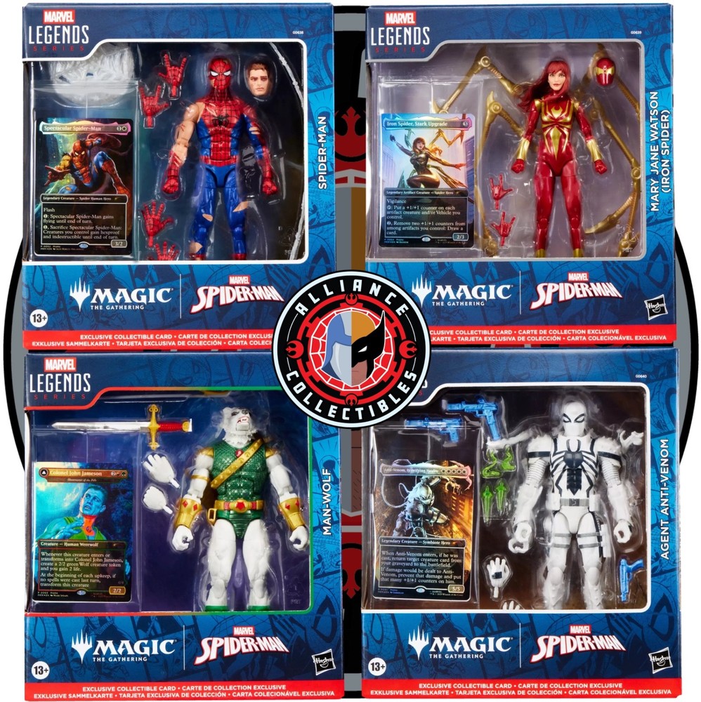 IN HAND! Marvel Legends Magic the Gathering SPIDER-MAN 6″ Hasbro Figure Set of 4
