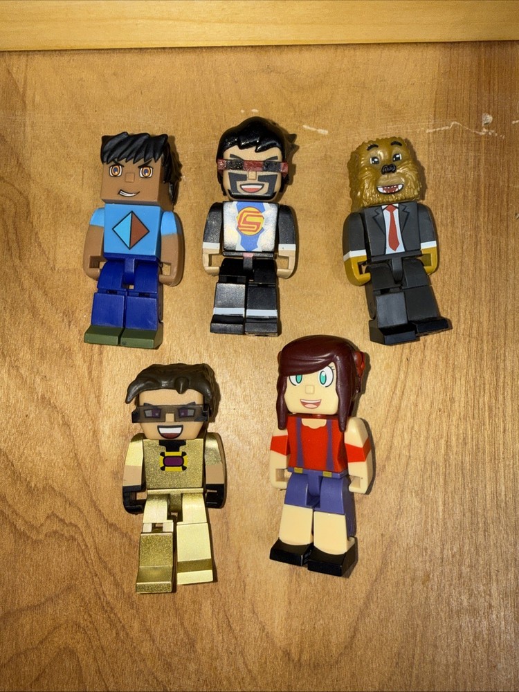 JAZWARES TUBE HEROES ACTION FIGURES – LOT OF 5