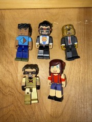 JAZWARES TUBE HEROES ACTION FIGURES – LOT OF 5