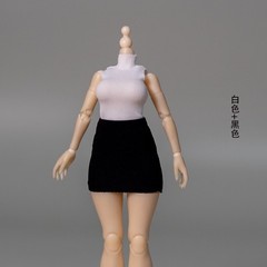 1/12 Sleeveless Top & Short Skirt Model Fit 6” Female Girl Figure Body