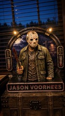Jason Voorhees Multicolor Figure w/ Machete, Light-Up Display costume 3D print