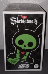 Skelanimals Jack The Rabbit Glow In The Dark Vinyl Figure Hasbro Series 1 🆕️🖤