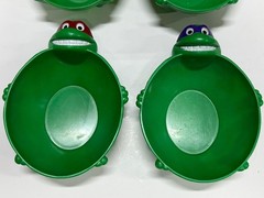 Set of 4 TMNT CEREAL BOWLS Teenage Mutant Ninja Turtles VINTAGE 1990 (READ DESC)