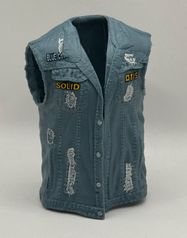 WWE Otis Blue Vest Shirt Accessory Mattel Figure Clothes 1/12 L2