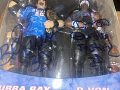 Signed WWE Elite Dudley Boyz Mattel Figures Bubba Ray & D-Von ECW Autographed