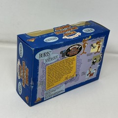 1998 Exclusive Premiere Rocky & Bullwinkle Boris Natasha Action Figures Box DMG