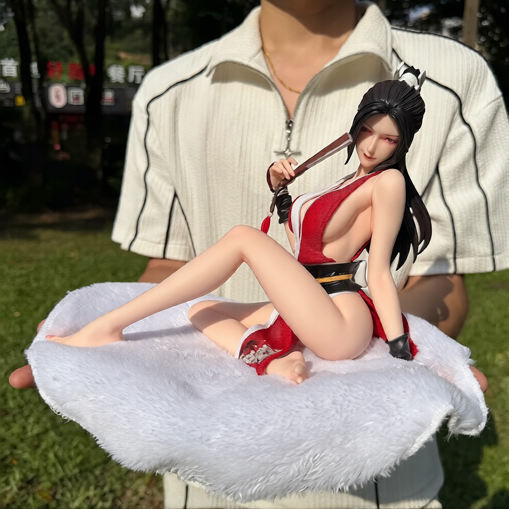 Anime Figure Inspired by Mai Shiranui 1/4 Red PVC Model Dolls Statue Unbranded
