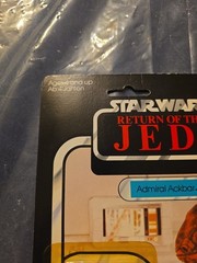 Vintage 83 Kenner Star Wars Return Of The Jedi Admiral Ackbar 65 Back MOC ROTJ