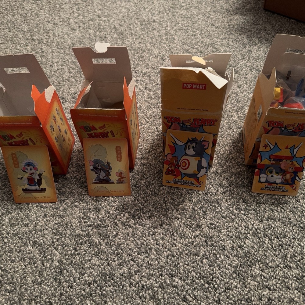 Pop Mart Tom & Jerry: Forbidden Compass Series Figures Labubu – 4 Pack Authentic