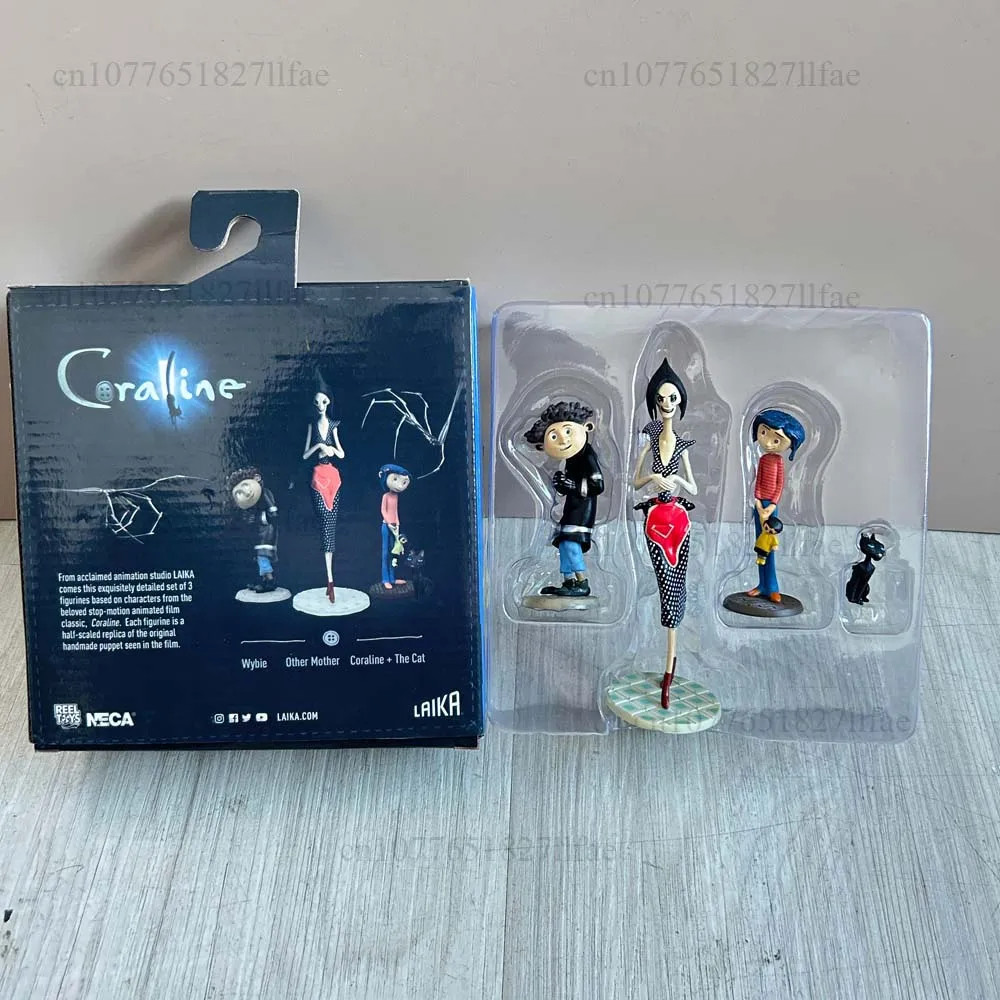 Coraline 3PCS Figure Set Mr Bobinsky Cat Other Mother Movable Doll Toy
