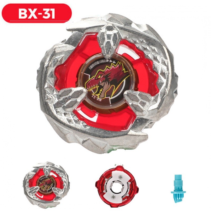 Burst Beyblade BX-31 Tyranno Beat Red Silver Spinning Top Toy Gyro / Launcher