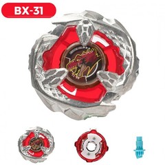 Burst Beyblade BX-31 Tyranno Beat Red Silver Spinning Top Toy Gyro / Launcher