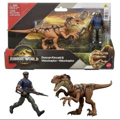 Jurassic World Rebirth Duncan Kincaid & Velociraptor Human & Dino Pack New