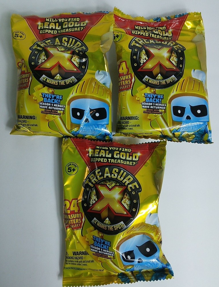 3 PACKS TREASURE X HUNTERS MYSTERY BLIND BAGS SEASON 1 X MARKS THE SPOT