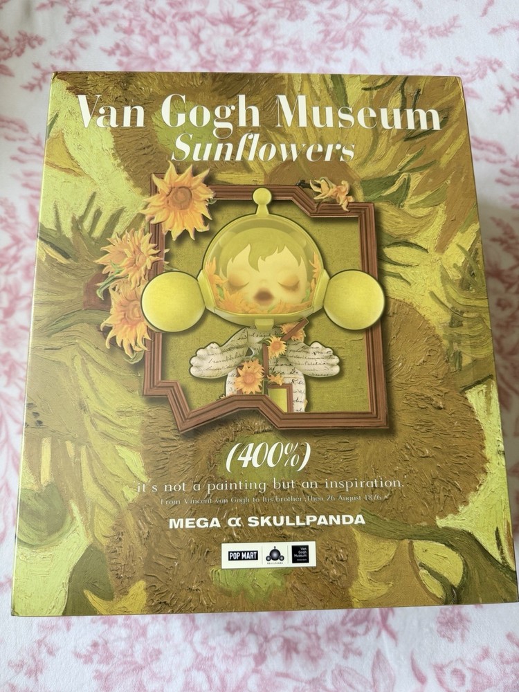 MEGA SKULLPANDA 400% Van Gogh Museum Sunflowers SEALED NEW Authentic