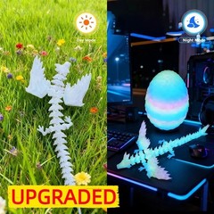 3D Printed Dragon Crystal Fully Articulated Dragon Fidget Toys Home Office Decor