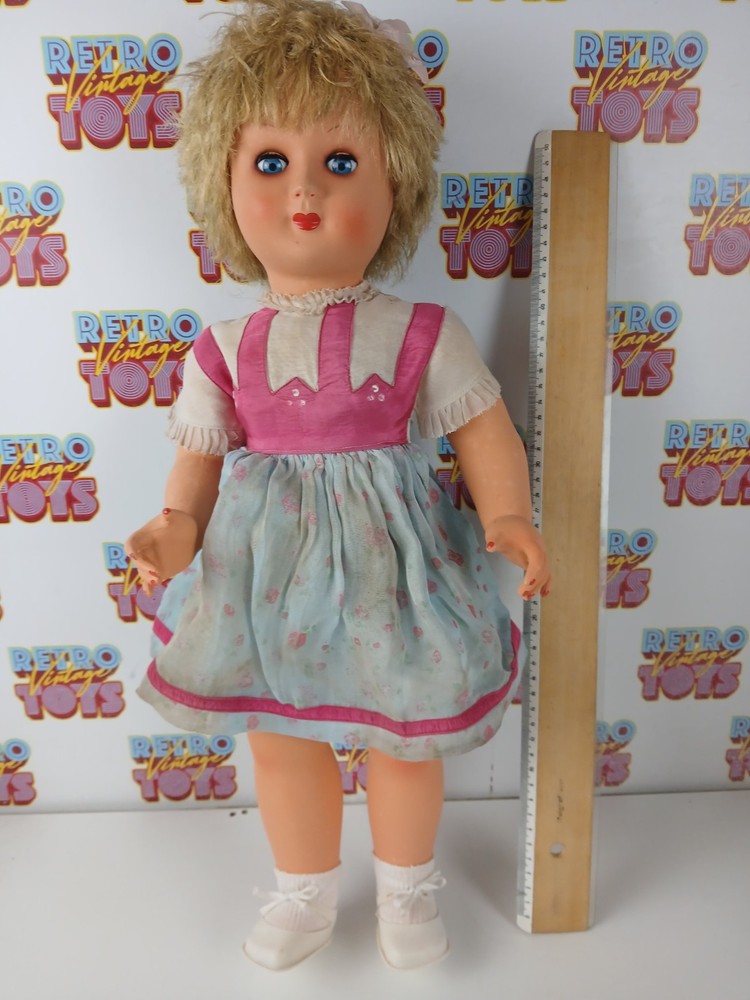 Vintage 50s 60s Blonde Doll Approximately 60 Cm Large Girl Doll (Athena?)