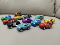New 12pcs Disney Pixar Cars Back Force Lightning Mcqueen Jackson 6cm Storm Mater