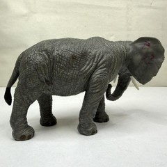 Realistic Elephant Action Figure Toy Safari Zoo Animal Gray Plastic Tusk Figure