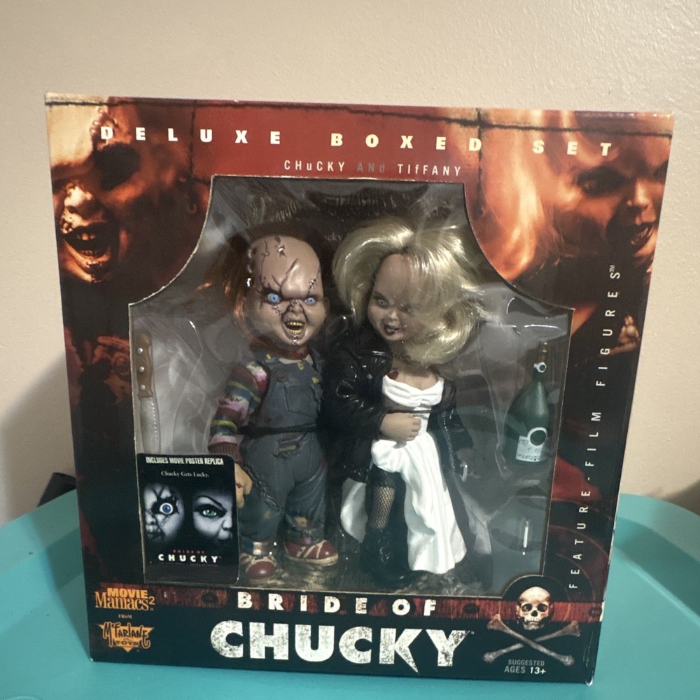 Movie Maniacs 2 Deluxe Boxed Set Bride of Chucky Chucky & Tiffany Figures MINT