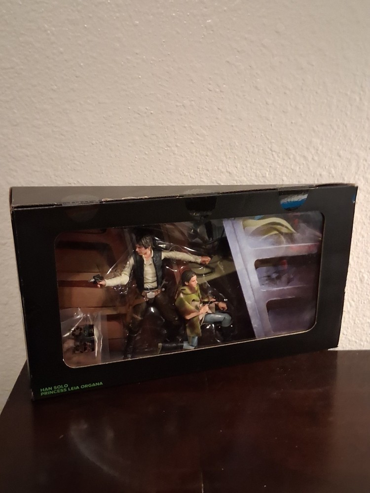 Star Wars Black Series Han Solo Leia Heroes of Endor SDCC Exclusive Diorama 6-In