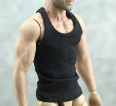 1/6 Men clothes Sport casual Black Base Tank Top for Hot toys phicen ❶US seller❶