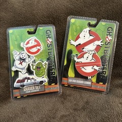 Ghostbusters 4 Piece Eraser Set New Sealed and Slimer Stay Puft Ecto 1 GB Combo