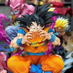 Dragon Ball Goku Vegeta Burger Figure GK Anime Statue Collectible Desk Decor