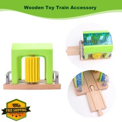 HANQIANN Wooden Car Wash Station Train