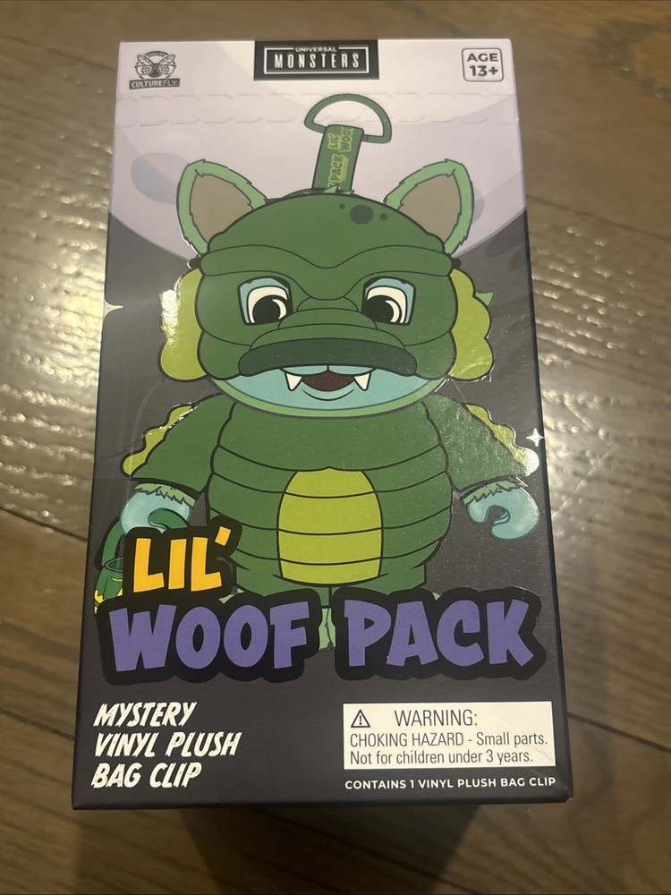 New & Sealed Culturefly Universal Monsters Mystery Vinyl Plush Bag Clip Lil Woof